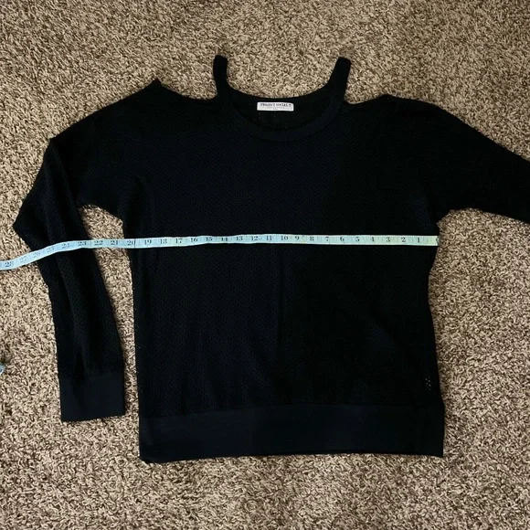 Evereve Project Social T Black Mesh Tunic Size Medium - Picture 3 of 7